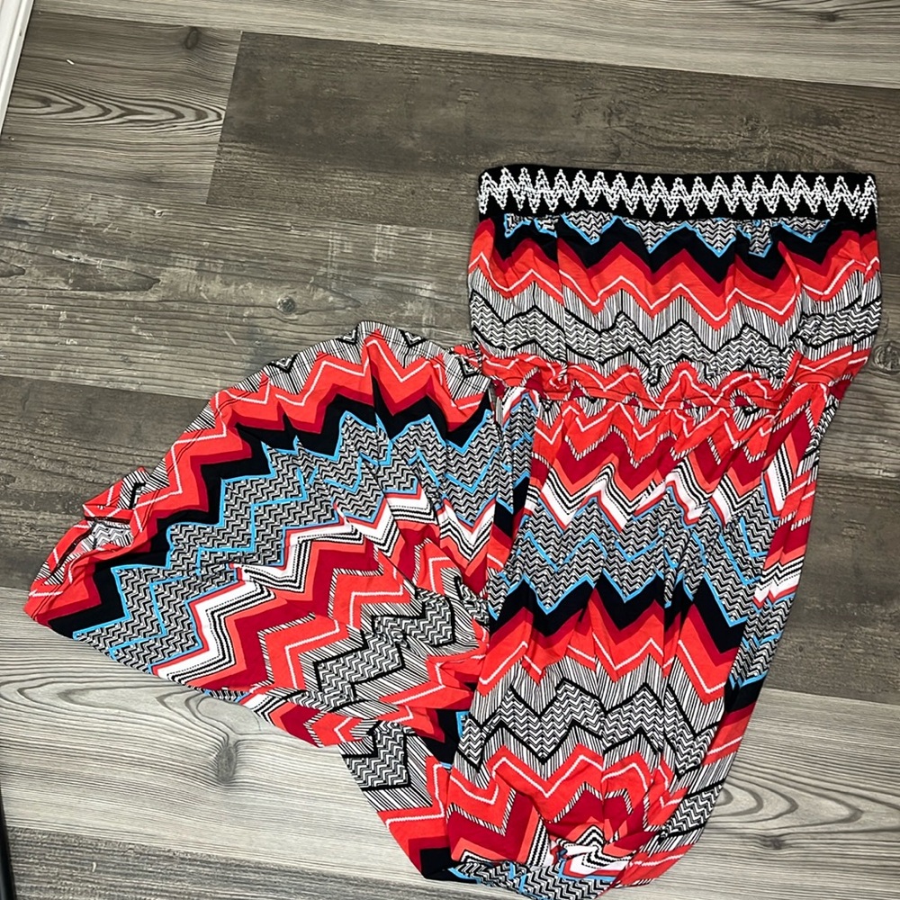 Trixxi Maxi Chevron Pattern Dress